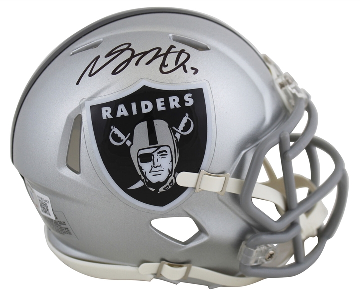 Davante Adams Signed Raiders Mini Helmet (Beckett/BAS Witnessed)