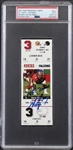Michael Vick Signed 2001 NFL Debut Game Ticket with GEM MINT 10 Autograph (PSA/DNA Encapsulated)