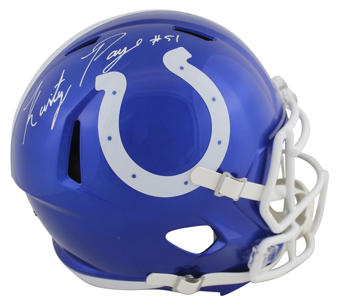 Kwity Paye Signed Colts Full Size Speed Replica Helmet (Beckett/BAS Witnessed)