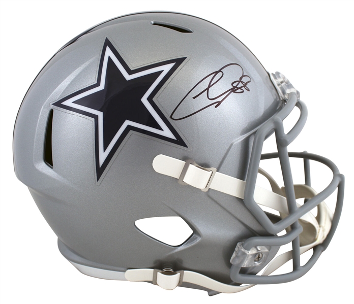 CeeDee Lamb Signed Full Size Cowboys Speed Replica Helmet (Fanatics COA)