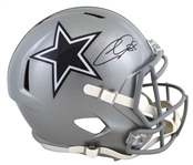 CeeDee Lamb Signed Full Size Cowboys Speed Replica Helmet (Fanatics COA)