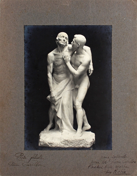 Auguste Rodin Signed 6.25" x 9" Photo of Sculpture (Beckett/BAS LOA)