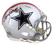 Tony Dorsett Signed Cowboys 1976 Throwback Model Mini Helmet (Beckett/BAS Witnessed)