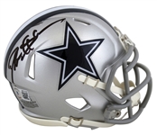 Deion Sanders Signed Cowboys Speed Model Mini Helmet (Beckett/BAS Witnessed)