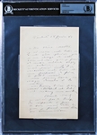 Claude Monet Handwritten & Signed Letter with Interesting Family Content (Beckett/BAS Encapsulated)