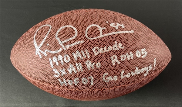 Michael Irvin Signed & Inscribed Wilson Touchdown Football (JSA COA)