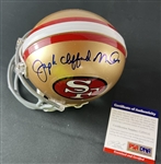Joseph Clifford Montana Fully Signed Ltd. Ed. SF 49'ers Mini Helmet (PSA/DNA)