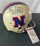 Lem Barney Signed & Inscribed Game Used 1970s Pro Bowl Helmet - Owned by Barney & Used by Him for 2010 House Committee Hearing on Football Safety! (JSA Witnessed)