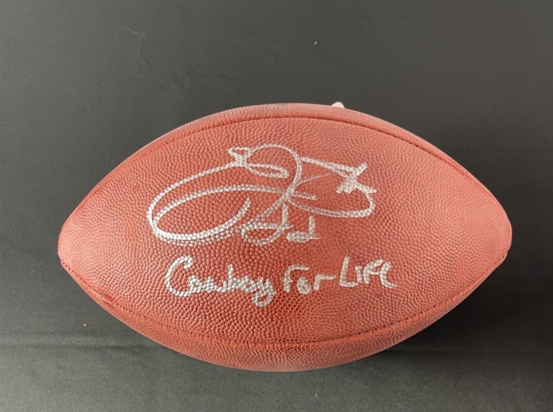 Emmitt Smith Signed & Inscribed Duke football (Prova Witnessed)