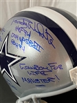 Randy White Signed & Inscribed Cowboys Replica Helmet (JSA Witnessed)