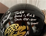 Tony Boselli Signed & Inscribed Jacksonville Jags Prolone Authentic Helmet (PSA/DNA Witnessed)