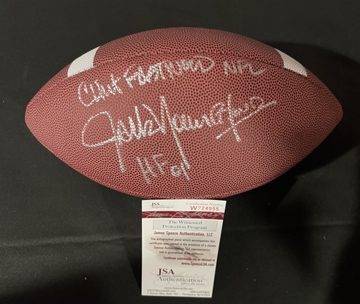 Jack Youngblood Signed & "Clint Eastwood of NFL" Inscribed Football (JSA Witnessed)