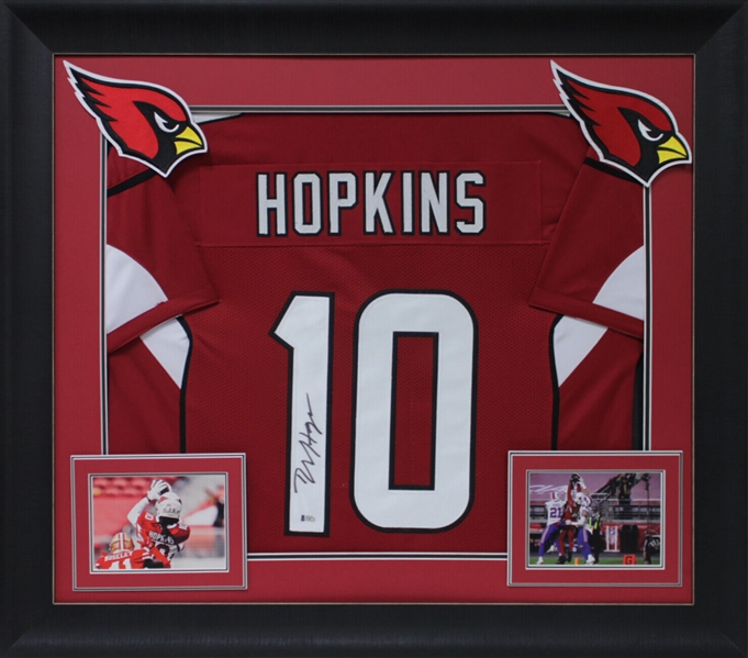Lot Detail - DeAndre Hopkins Signed Cardinals Jersey in Custom Framed ...