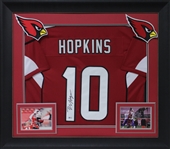 DeAndre Hopkins Signed Cardinals Jersey in Custom Framed Display (Beckett/BAS Witnessed)