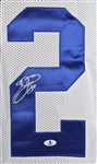Emmitt Smith Signed Cowboys Jersey in Custom Framed Display (Beckett/BAS Witnessed)