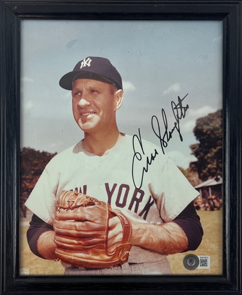 Enos Slaughter Signed 8" x 10" Color Photo (Beckett/BAS)
