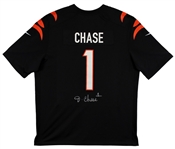 JaMarr Chase Signed Bengals Nike Black Game Jersey (Beckett/BAS Witnessed)