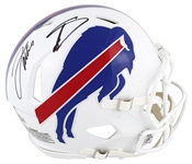Josh Allen & Stefon Diggs Buffalo Bills White Full Size PROLINE Speed Model Helmet (Beckett/BAS Witnessed)