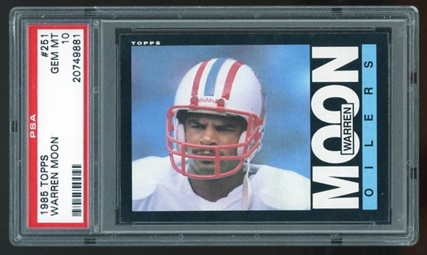 Warren Moon 1985 Topps #251 Rookie Card Graded Gem Mint 10! (PSA/DNA Encapsulated)