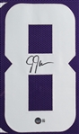Justin Jefferson Signed Jersey in Unique One of One Framed Display (Beckett/BAS Witnessed)