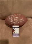 Floyd Little Signed & 5x Stat Inscribed Football (JSA)