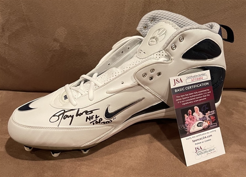 Lawrence Taylor Signed Cleat w/ "NFL Top 100" Inscription (JSA COA)