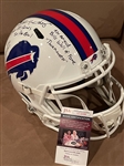 Thurman Thomas Signed & 14x Inscribed FS Speed Replica Stat Helmet (JSA)