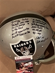 Ray Guy Signed & Rare Dr. Hangtime Inscribed FS TK Suspension Stat Helmet (JSA Witnessed)