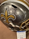 Morten Anderson Signed & 15x Stat Inscribed FS Flash Replica Helmet (PSA/DNA Witnessed)