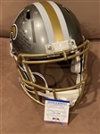 Morten Anderson Signed & 15x Stat Inscribed FS Flash Replica Helmet (PSA/DNA Witnessed)