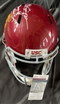 OJ Simpson Signed & 6x Stat Inscribed USC FS Replica Helmet (JSA Witnessed)