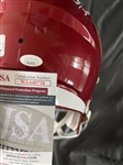OJ Simpson Signed & 6x Stat Inscribed USC FS Replica Helmet (JSA Witnessed)