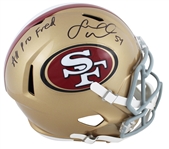 Fred Warner Signed & "All-Pro Fred" Inscribed FS Speed Rep Helmet (Beckett/BAS Witnessed)