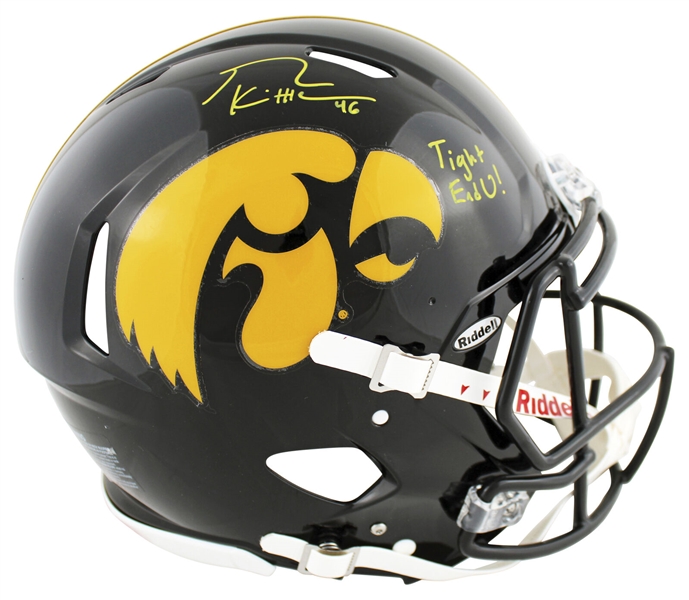 George Kittle Signed & "TE U" Inscribed FS Speed Proline Helmet (Beckett/BAS Witnessed)