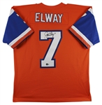 John Elway Signed Orange Alternate M&N Jersey (Beckett/BAS Witnessed)