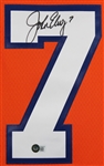 John Elway Signed Orange Alternate M&N Jersey (Beckett/BAS Witnessed)