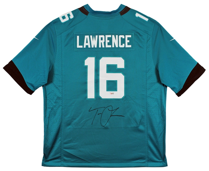 Trevor Lawrence Signed Teal Nike Official Jersey (Fanatics)