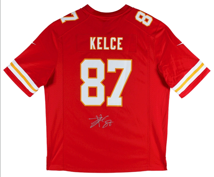 Travis Kelce Signed Red Nike Official Chiefs Jersey (Beckett/BAS Witnessed)