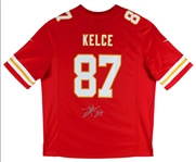 Travis Kelce Signed Red Nike Official Chiefs Jersey (Beckett/BAS Witnessed)