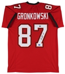Rob Gronkowski Signed Red Pro Style Jersey (Beckett/BAS Witnessed)