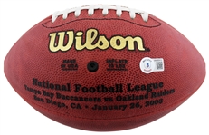 Buccaneers: Sapp, Brooks, Jackson & Alstott Signed SB XXXVII Duke Football (Beckett/BAS Witnessed)