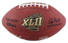 Michael Strahan Signed SB XLII Official NFL Football (Beckett/BAS Witnessed)