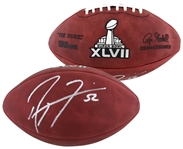 Ray Lewis Signed SB XXLVII "The Duke" NFL Football (Beckett/BAS Witnessed)