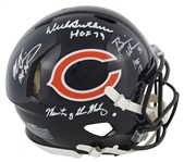 "Monsters of the Midway" Bears Legendary LBs Signed PROLINE Speed Helmet (Beckett/BAS Witnessed)