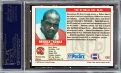 Derrick Thomas Signed 1989 Pro Set #498 Rookie Card (PSA/DNA Encapsulated)