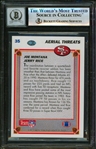 Jerry Rice and Joe Montana Signed 1991 UD #35 Aerial Threats Card w/ Gem Mint 10 Auto! (Beckett/BAS Encapsulated)