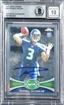 Russell Wilson Signed 2012 Topps Chrome #40A RC w/ Gem Mint 10 Auto! (Beckett/BAS Encapsulated)