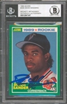 Deion Sanders Signed 1989 Score #246 Rookie Card (Beckett/BAS Encapsulated)