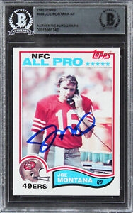 Joe Montana Signed 1982 Topps #488 AP Card (Beckett/BAS Encapsulated)