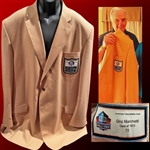 Gino Marchetti Personally Owned & Worn Pro Football Hall of Fame Jacket - The Coveted "Gold Jacket"!! (Marchetti Letter of Provenance)